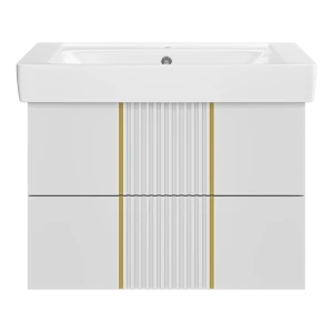 Тумба под раковину Brevita Vega 80 подвесная (белая)