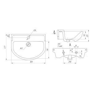 Раковина Универсал Амур 80