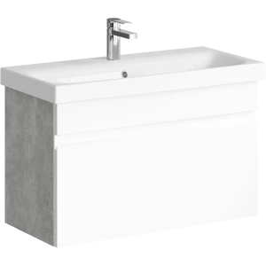 Подвесная тумба под раковину Aqwella Smart 80 бетон светлый