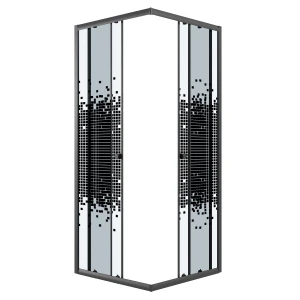 Душевое ограждение Niagara Eco NG-1008-14QBLACK 80х80