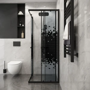 Душевое ограждение Niagara Eco NG-1008-14QBLACK 80х80