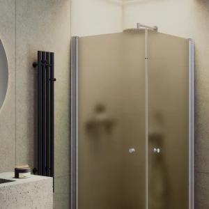 Душевой уголок Maybah Glass на монопетлях 80х80 MGY-1298-5 Бронза матовая