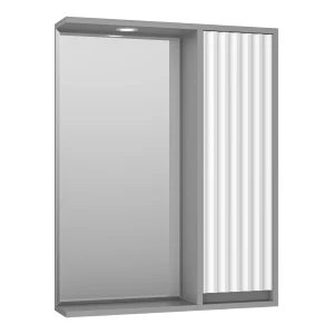 Зеркальный шкаф Brevita Balaton 65 правый (белый, серый)