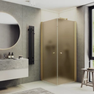 Душевой уголок Maybah Glass на монопетлях 90х90 MGY-1301-3 Бронза матовая