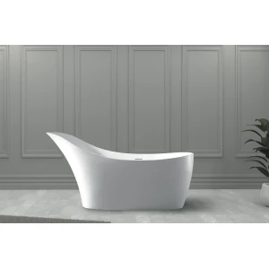 Ванна из искусственного камня ABBER Stein AS9618 169х75 белая матовая