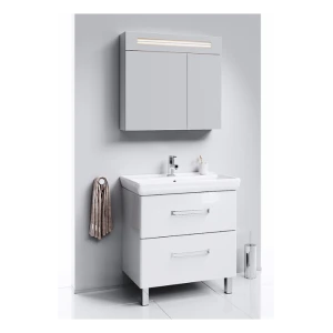 Тумба под раковину Aqwella Neo 80 с двумя ящиками, белый