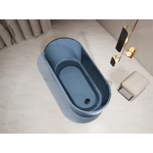 Прозрачная ванна ABBER Kristall AT9706Saphir 170х80 синяя