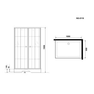 Душевой уголок Niagara Nova NG-0118-14 100х80