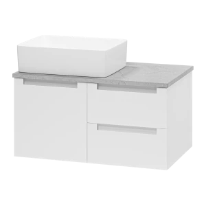 Тумба под раковину Brevita Cargo 80 подвесная (белая)