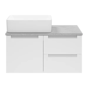 Тумба под раковину Brevita Cargo 80 подвесная (белая)