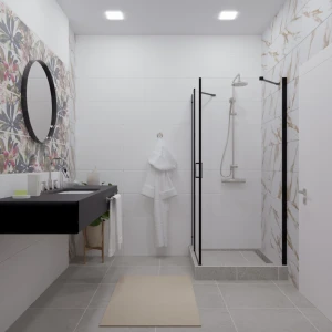 Душевое ограждение Triton Йота-Блэк 90х90 стекло прозрачное