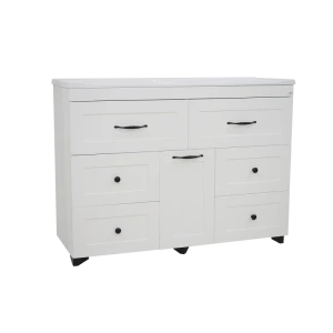 Тумба под раковину Misty Дуэт 120 с бельевой корзиной