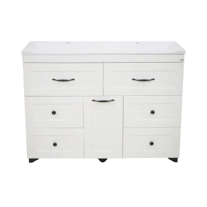 Тумба под раковину Misty Дуэт 120 с бельевой корзиной