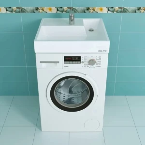 Раковина СанТа Юпитер 60 над стиральной машиной 900116