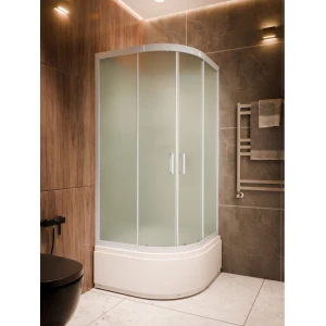 Душевая кабина Frank F409/2 М White 90x90 Б/К, стекло матовое