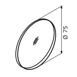 Зеркало ORKA Agora 75 серый матовый