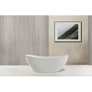 Ванна из искусственного камня ABBER Stein AS9615-1.6 163х85 белая матовая