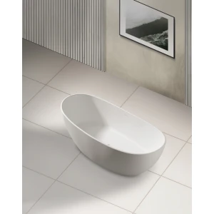 Ванна из искусственного камня ABBER Stein AS9615-1.6 163х85 белая матовая