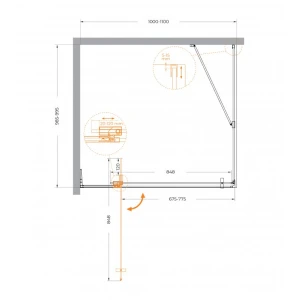 Душевой уголок CEZARES SLIDER-AH-1-90-70/80-C-Cr