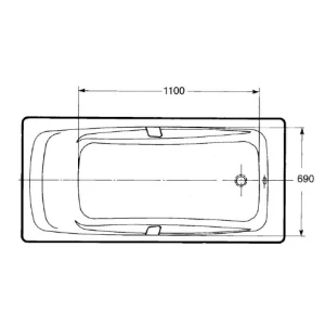 Чугунная ванна Jacob Delafon Repos 170x80 E2918
