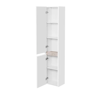 Шкаф-пенал подвесной Акватон Нортон 34 L 1A249403NT01L подвесной, белый глянец/дуб эндгрейн