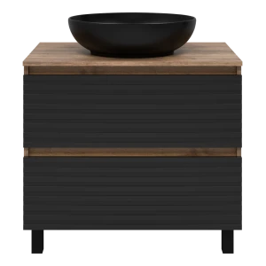 Тумба под раковину Brevita Dakota 80 (черная)