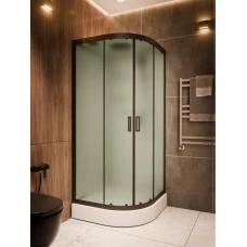 Душевая кабина Frank F409 М Black 90x90 стекло матовое