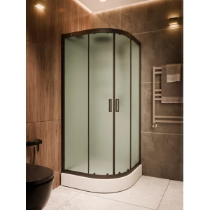 Душевая кабина Frank F420 М Black 120x120 стекло матовое