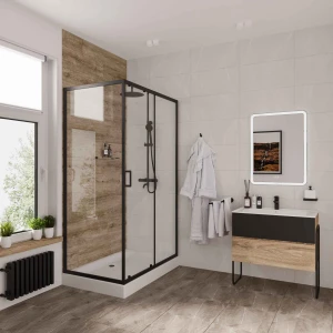 Душевое ограждение Niagara Nova NG-6812-08ВLACK 120х80