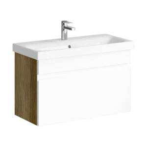 Подвесная тумба под раковину Aqwella Smart 80 дуб балтийский