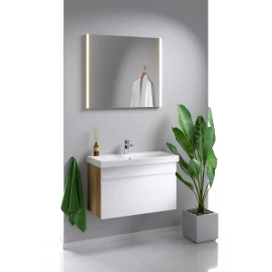 Подвесная тумба под раковину Aqwella Smart 80 дуб балтийский