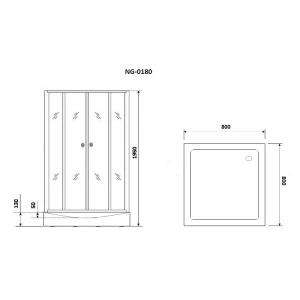 Душевой уголок Niagara Nova NG-0180-14 80х80