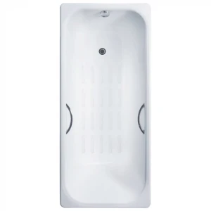 Ванна чугунная Delice Aurora 160х75 с отверстиями под ручки и антискользящим покрытием DLR230604R-AS