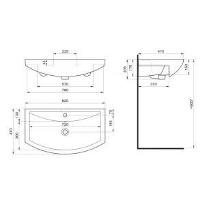 Раковина Santek Балтика 80