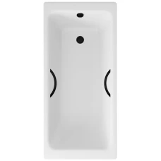 Ванна чугунная Delice Parallel 160х70 с черными матовыми ручками DLR220504RB
