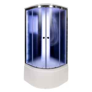 Душевая кабина AvaCan B10S black с LED подсветкой 100x100