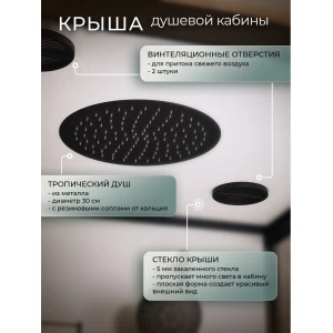 Душевая кабина Frank F409 Black 90x90