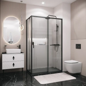 Душевой уголок Grossman Style 120.K33.05.1090.21.02 100х90 черный, шиншилла