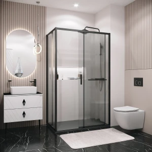 Душевой уголок Grossman Style 120.K33.05.1090.21.02 100х90 черный, шиншилла