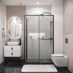 Душевой уголок Grossman Style 120.K33.05.1090.21.02 100х90 черный, шиншилла