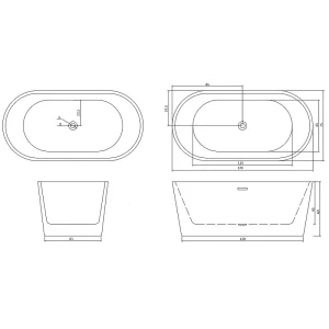 Акриловая ванна Cerutti Spa RESIA170II 170x75 CT10519