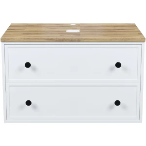 Тумба под раковину IDDIS Torr 80 подвесная, белый матовый, со столешницей дуб верона TOR80WVi95K