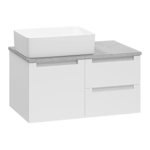 Тумба под раковину Brevita Cargo 80 подвесная (белая)