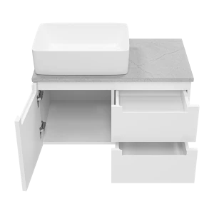 Тумба под раковину Brevita Cargo 80 подвесная (белая)