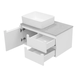 Тумба под раковину Brevita Cargo 80 подвесная (белая)