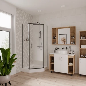 Душевое ограждение Niagara Nova NG-6834-08ВLACK 100х100