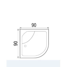Душевая кабина River Nara Light 90/44 MT 90х90