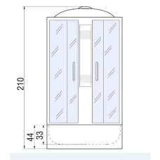 Душевая кабина River Nara Light 90/44 MT 90х90