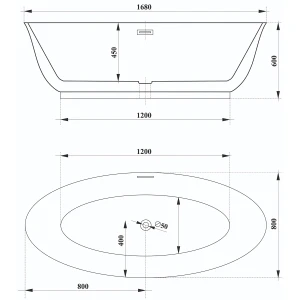 Акриловая ванна Cerutti Spa GRETA170 170x80 CT10516