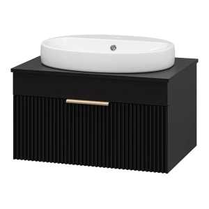Тумба под раковину Brevita Enfida 70 подвесная (черная)